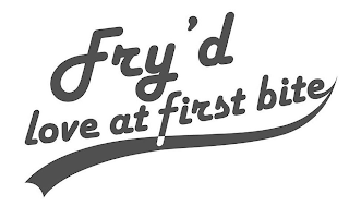 FRY'D LOVE AT FIRST BITE logo