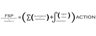 FSP (FINANCIAL SECURITY & PROSPERITY) =((RELATIONSHIPS + INSPIRATION)+STRATEGY(HABITS + TOOLS)) ACTION) logo