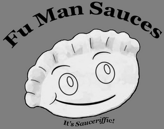 FU MAN SAUCES IT'S SAUCERIFFIC! logo