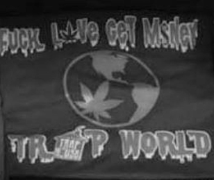 FUCK LOVE GET MONEY TRAP HOUSE logo