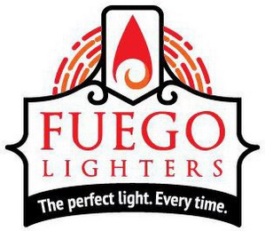 FUEGO LIGHTERS THE PERFECT LIGHT. EVERYTIME. logo