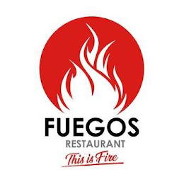 FUEGOS RESTAURANT THIS IS FIRE logo