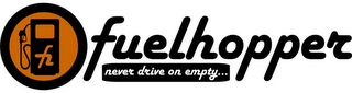 FUELHOPPER NEVER DRIVE ON EMPTY... FH logo
