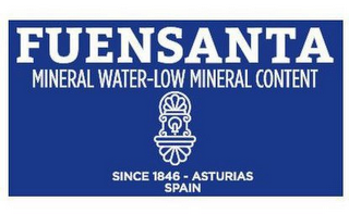 FUENSANTA MINERAL WATER-LOW MINERAL CONTENT SINCE 1846 - ASTURIAS SPAIN logo
