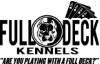 FULL DECK KENNELS "ARE YOU PLAYING WITHA FULL DECK?" logo