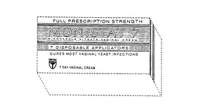 FULL PRESCRIPTION STRENGTH MONISTAT 7 MICONAZOLE NITRATE VAGINAL CREAM 7 DISPOSABLE APPLICATORS CURES MOST VAGINAL YEAST INFECTIONS 7 DAY VAGINAL CREAM ORTHO logo
