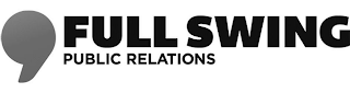 FULL SWING PUBLIC RELATIONS logo