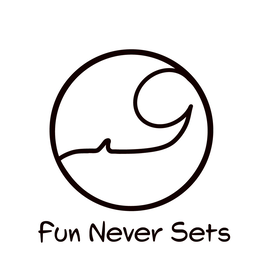 FUN NEVER SETS logo