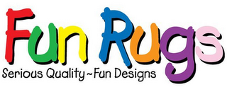 FUN RUGS SERIOUS QUALITY ~ FUN DESIGNS logo