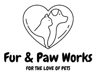 FUR & PAW WORKS FOR THE LOVE OF PETS logo