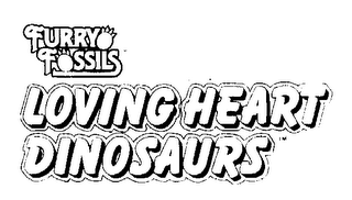 FURRY FOSSILS LOVING HEART DINOSAURS logo