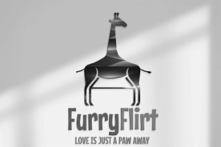 FURRYFLIRT LOVE IS JUST A PAW AWAY logo