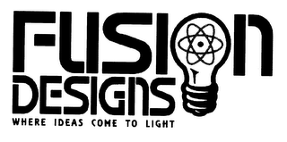 FUSION DESIGNS WHERE IDEAS COME TO LIGHT logo
