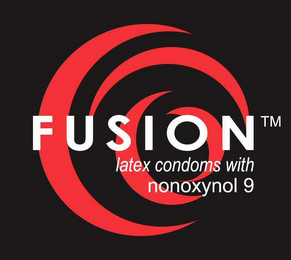 FUSION, LATEX CONDOMS WITH NONOXYNOL 9 logo