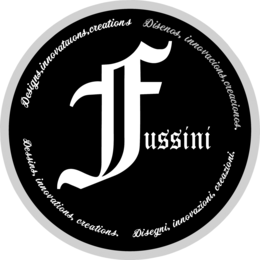 FUSSINI DESIGNS, INNOVATAIONS, CREATIONS. DISENOS, INNOVACIONS, CREACIONOS. DISEGNI, INNOVAZIONI, CREAZIONI. DESSINS, INNOVATIONS,CREATIONS. logo
