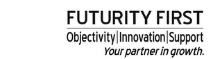 FUTURITY FIRST OBJECTIVITY INNOVATION SUPPORT YOUR PARTNER IN GROWTH logo