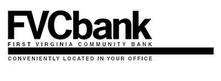 FVCBANK FIRST VIRGINIA COMMUNITY BANK CONVENIENTLY LOCATED IN YOUR OFFICE logo