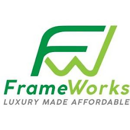 FW FRAME WORKS LUXURY MADE AFFORDABLE logo