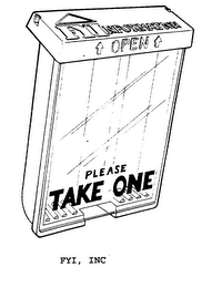FYI INFORMATION (OPEN) PLEASE TAKE ONE FYI, INC logo