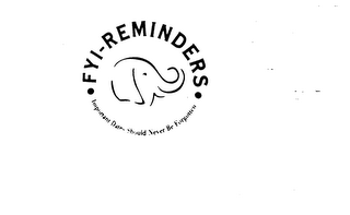 FYI-REMINDERS IMPORTANT DATES SHOULD NEVER BE FORGOTTEN logo