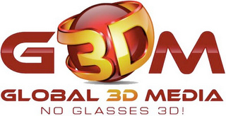 G 3D M GLOBAL 3D MEDIA NO GLASSES 3D! logo