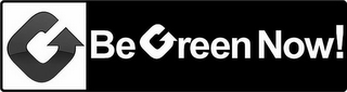 G BEGREEN NOW! logo
