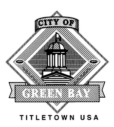 G CITY OF GREEN BAY TITLETOWN USA logo