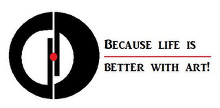 G D BECAUSE LIFE IS BETTER WITH ART! logo