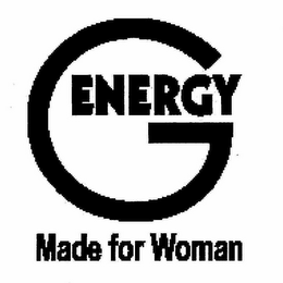 G ENERGY MADE FOR WOMAN logo
