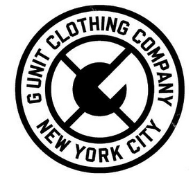 "G" G UNIT CLOTHING COMPANY NEW YORK CITY logo