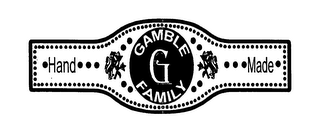 G GAMBLE FAMILY HAND MADE logo