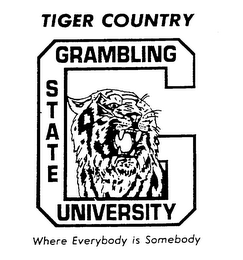 G GAMBLING STATE UNIVERSITY TIGER COUNTRY WHERE EVERYBODY IS SOMEBODY logo