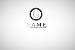 G G.A.M.E. GOD. ART. MUSIC. EDUCATION. logo