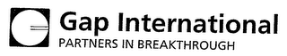 G GAP INTERNATIONAL PARTNERS IN BREAKTHROUGH logo