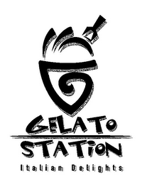 G GELATO STATION ITALIAN DELIGHTS logo