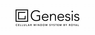 G GENESIS CELLULAR WINDOW SYSTEM BY ROYAL logo