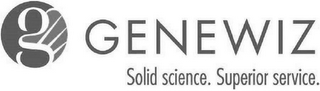G GENEWIZ SOLID SCIENCE. SUPERIOR SERVICE.