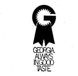 G GEORGIA ALWAYS IN GOOD TASTE logo