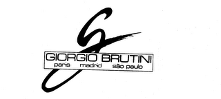 G GEORGIO BRUTINI PARIS MADRID SAO PAULO logo