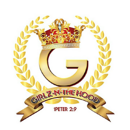 G GIRLZ N THE HOOD 1PETER 2:9 logo