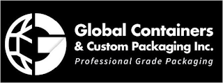 G GLOBAL CONTAINERS & CUSTOM PACKAGING INC. PROFESSIONAL GRADE PACKAGING logo