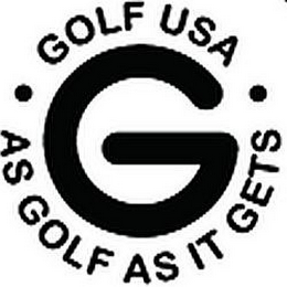 G GOLF USA AS GOLF AS IT GETS logo