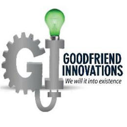 G GOODFRIEND INNOVATIONS WE WILL IT INTO EXISTENCE logo