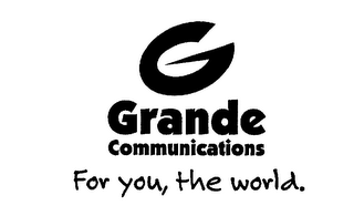G GRANDE COMMUNICATIONS FOR YOU, THE WORLD. logo