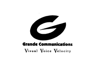 G GRANDE COMMUNICATIONS VISUAL VOICE VELOCITY logo