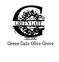 G GREEN GATE EST. 1999 GREEN GATE OLIVE GROVE logo