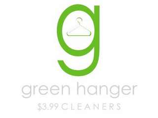 G GREEN HANGER $3.99 CLEANERS logo