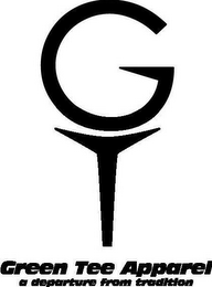 G GREEN TEE APPAREL A DEPARTURE FROM TRADITION logo