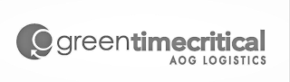 G GREEN TIMECRITICAL AOG LOGISTICS logo
