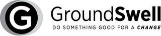 G GROUNDSWELL DO SOMETHING GOOD FOR A CHANGE logo